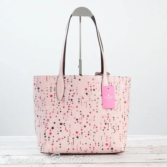 NWT Kate Spade Twinkle Printed Small Reversible Tote Shoulder Bag in Pink Multi - Picture 7 of 10